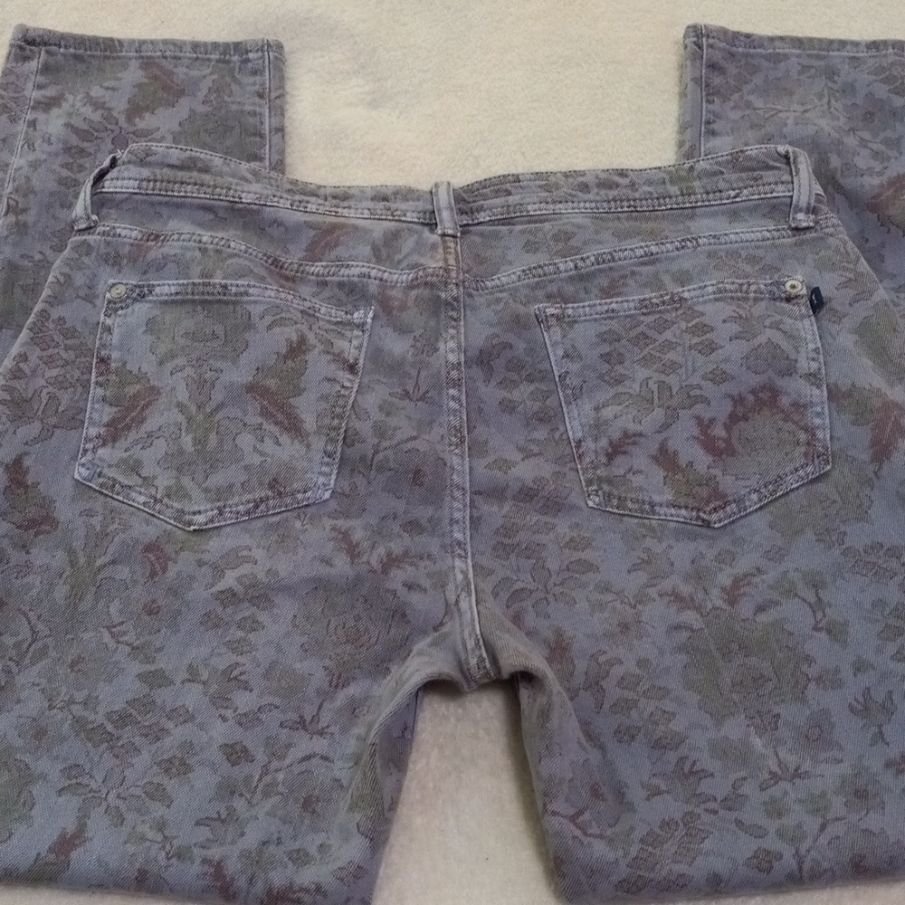 Anthropologie Pilcro and the Letterpress Blue Floral Boho Paisley Jeans 31 - Picture 7 of 12
